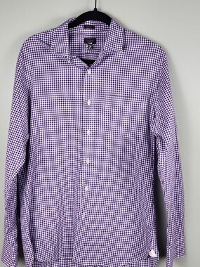 J. Crew Men’s Purple Gingham Button-Down Shirt